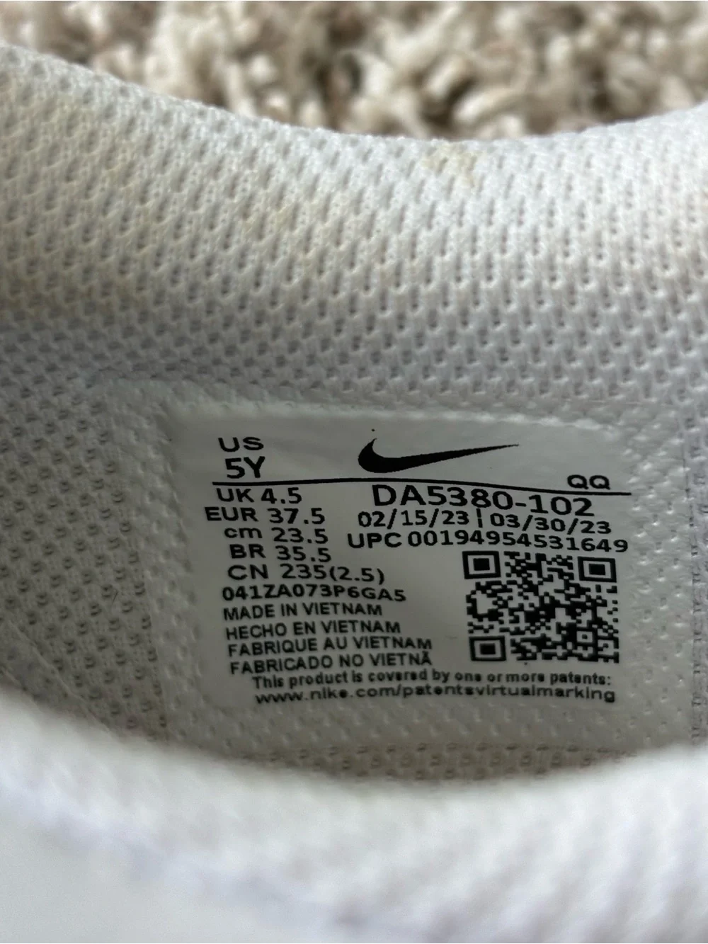 Nike Kids Court Legacy Next Nature In White Desert Ochre Size 5Y